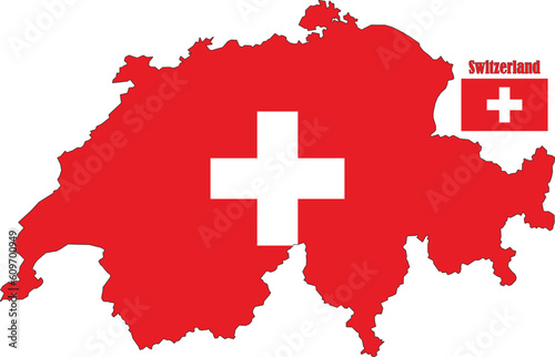  Switzerland Map and Flag