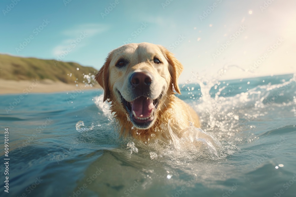 The Golden Retriever Dog Generative AI