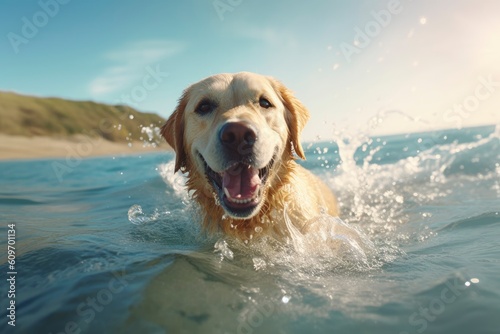 The Golden Retriever Dog Generative AI