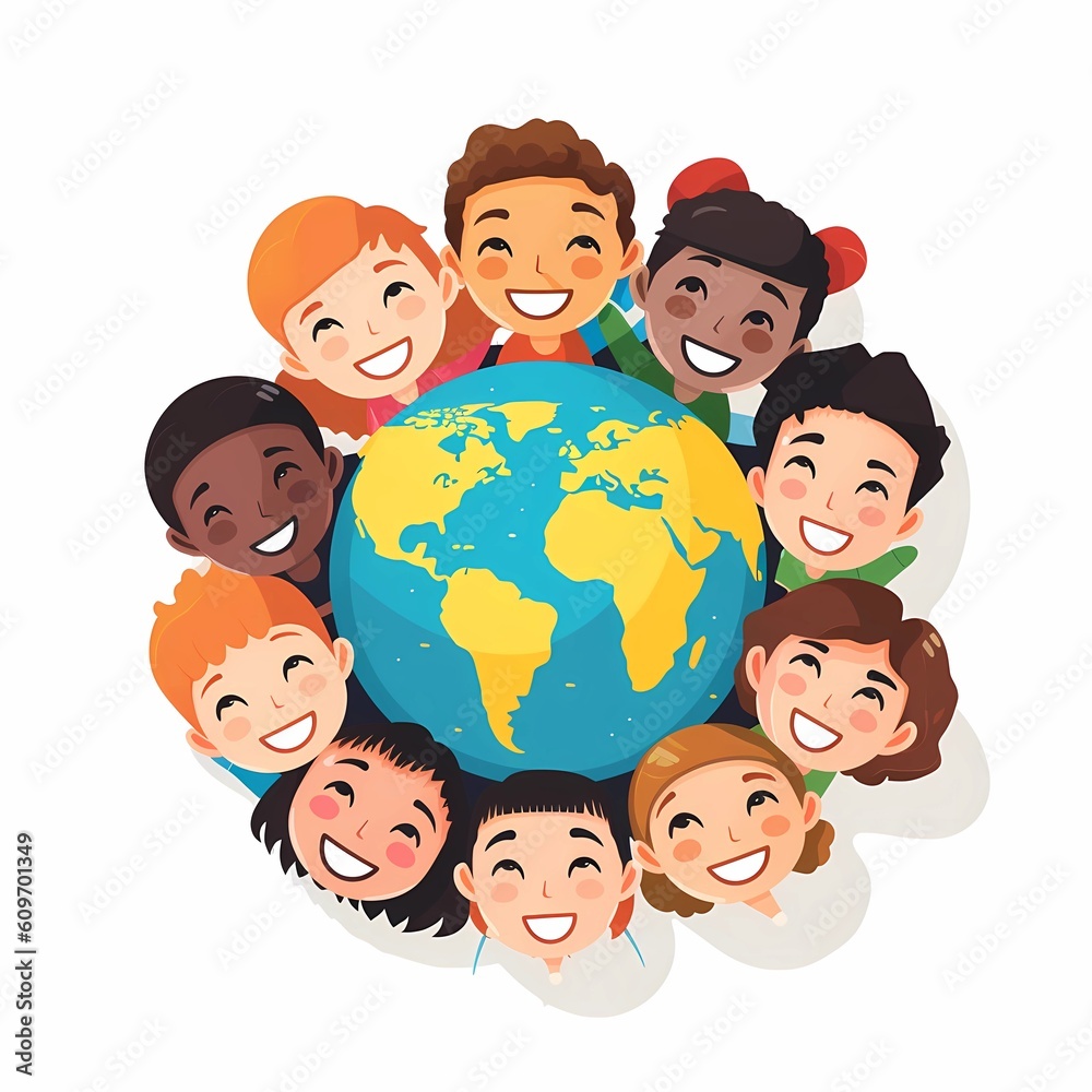 International Friendship Day 30th of July banner. Multi ethnic diverse friends together in circle. Different but best friends. Ai generated International Friendship Day 30th of July banner. Multi ethnic diverse friends together in circle. Different but best friends. Ai generated