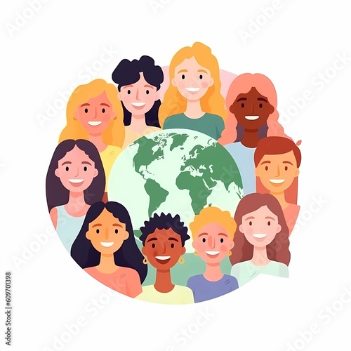 World International friendship day. Poster  greeting card. happy friendship day Celebration. international day of friendship. best friends concept. July 30. 30th July. illustration. Ai generated