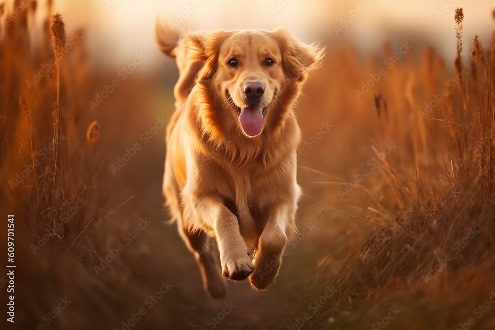The Golden Retriever Dog Generative AI