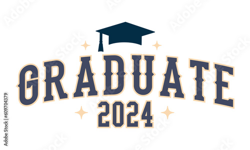 Graduate 2024 SVG Craft T-shirt Design.