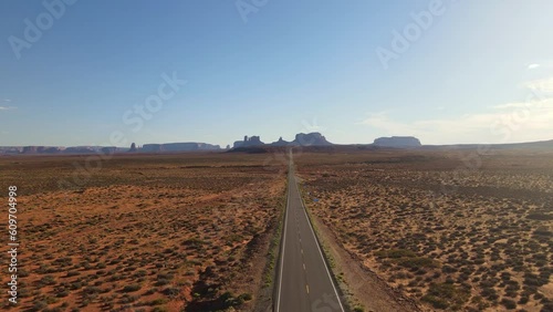 Captivating aerial view of Monument Valley's majestic red rock formations