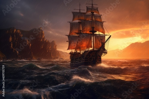 old_pirate_ship_sailing © Alexander Mazzei 