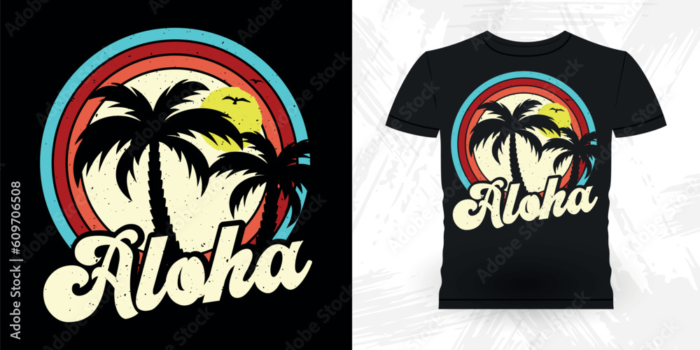 Funny Beach Summer Vacation Retro Vintage Surfing Surfer Lover Summer T-shirt Design