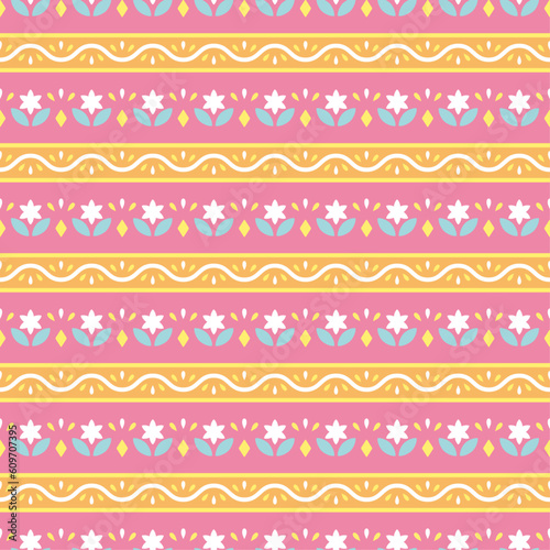 花 パステル パターン柄 ピンク