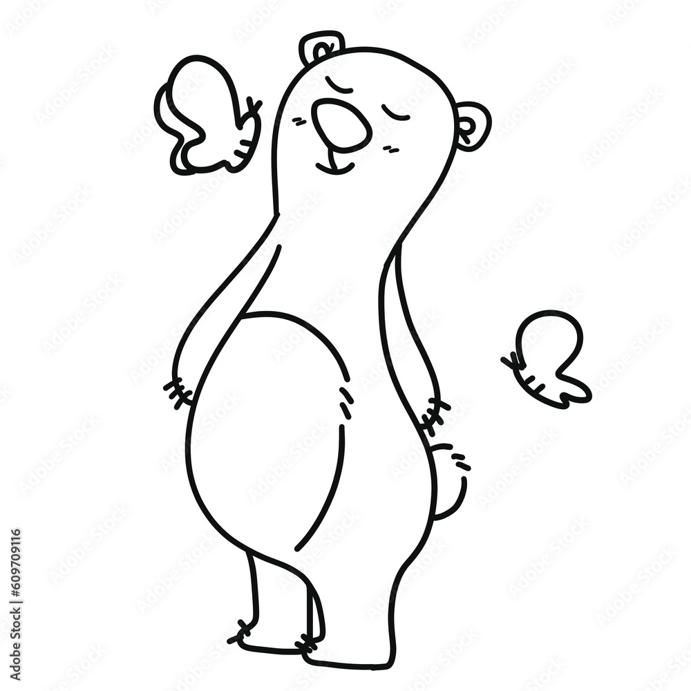 cute line bear cute line bear