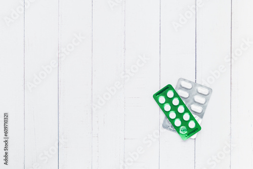 Flat lay of blister pack of...