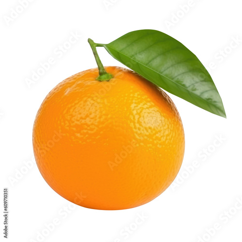 Orange Fruit Isolated on Transparent Background - Generative AI 
