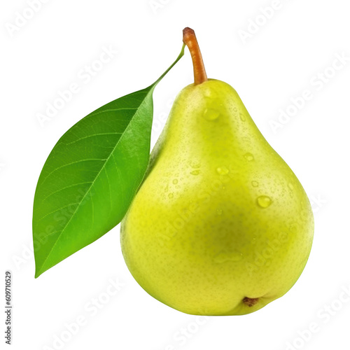Pear Fruit Isolated on Transparent Background - Generative AI
