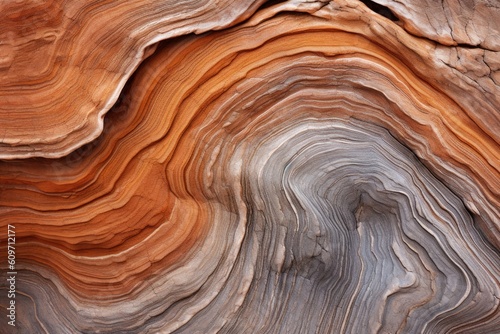 Harmonious blend of wood shapes and textures found in nature. Generative AI