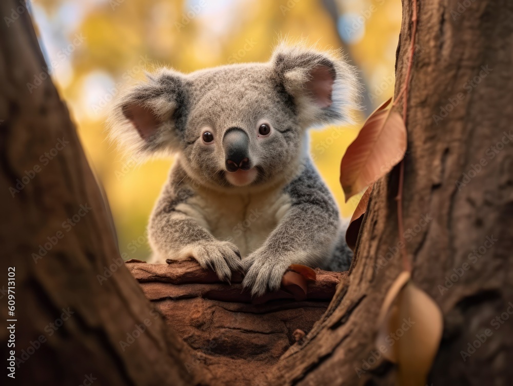 Obraz premium Photo cute koala bear on a tree