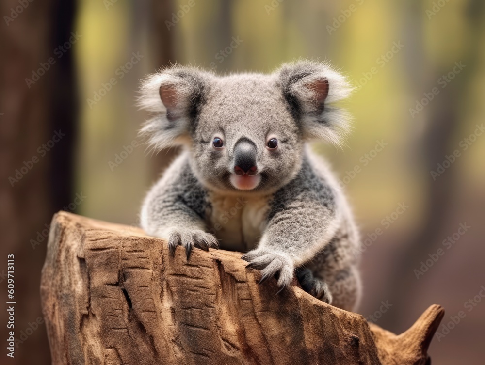 Photo cute koala bear on a tree