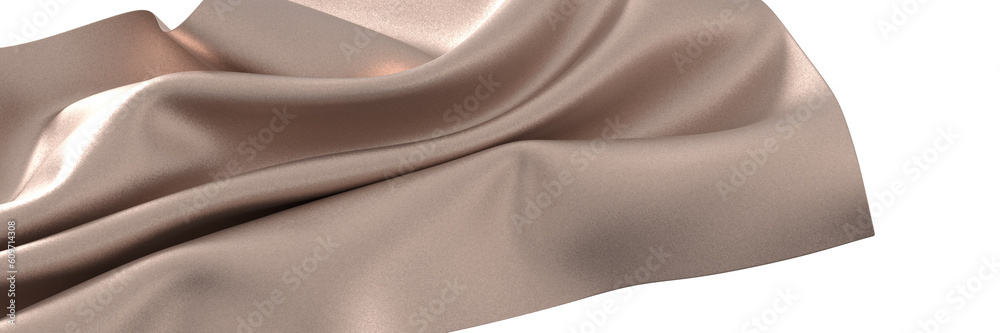 Fototapeta premium Regal Simplicity: Abstract 3D Gold Cloth Illustration for Elegant Visuals