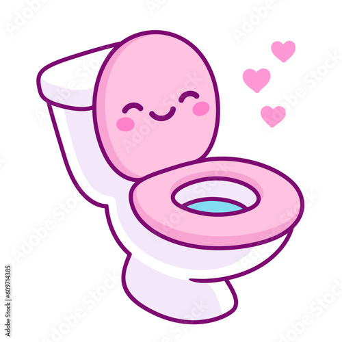 Kawaii toilet drawing