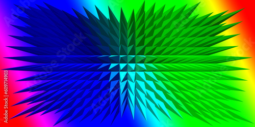 abstract 3d illustration background with LGBT rainbow colors