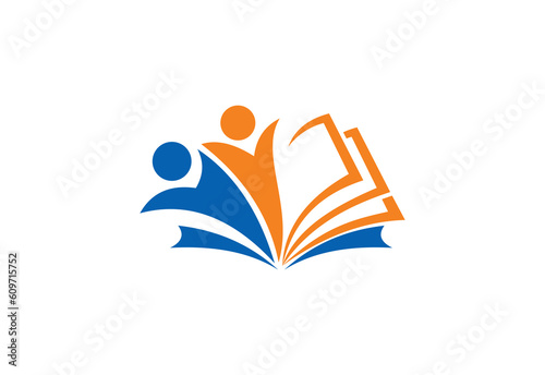 Children education book logo vector image
