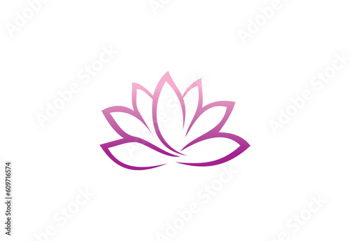 Abstract lotus flower logo vector image