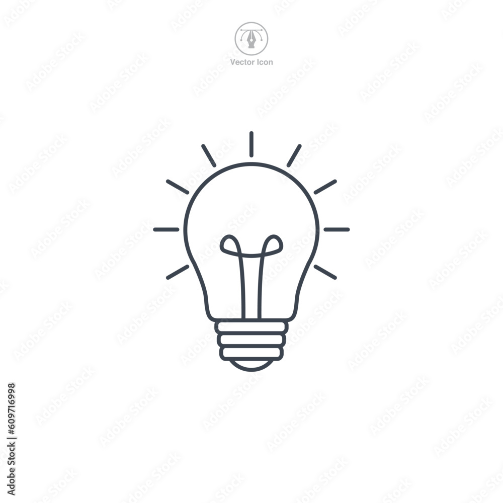 Light Bulb icon symbol template for graphic and web design collection logo vector illustration Light Bulb icon symbol template for graphic and web design collection logo vector illustration