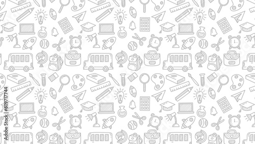 learning and education theme seamless pattern background