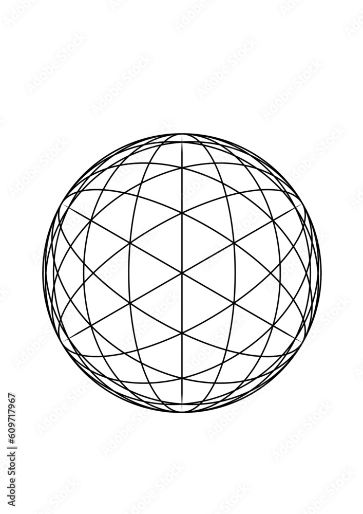kugel mit geometrischem muster auf der oberfläche, modern art kugel mit geometrischem muster auf der oberfläche, modern art