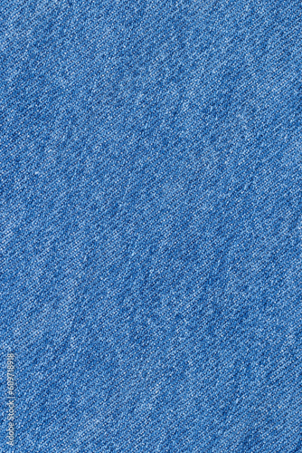 close-up of a new blue denim fabric