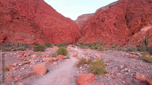 Aerial White Walkthrough of Traditions and Breathtaking Landscapes in Uquia photo