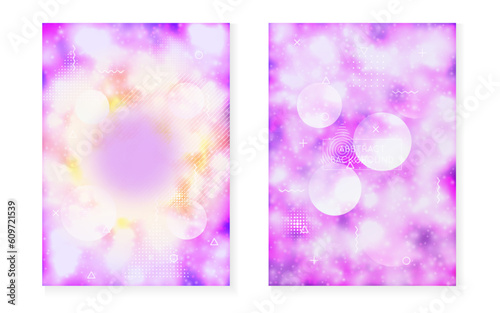 Minimalist Texture. Purple Magic Fluid. Summer Dots. Science Flyer. Round Fluorescent Template. Tech Layout. Digital Pattern. Holographic Design. Blue Minimalist Texture