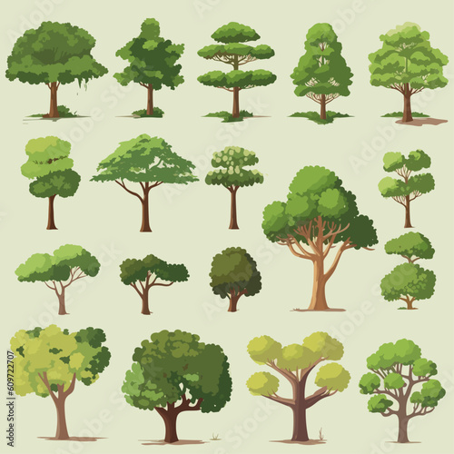 Set of trees. tree collection
