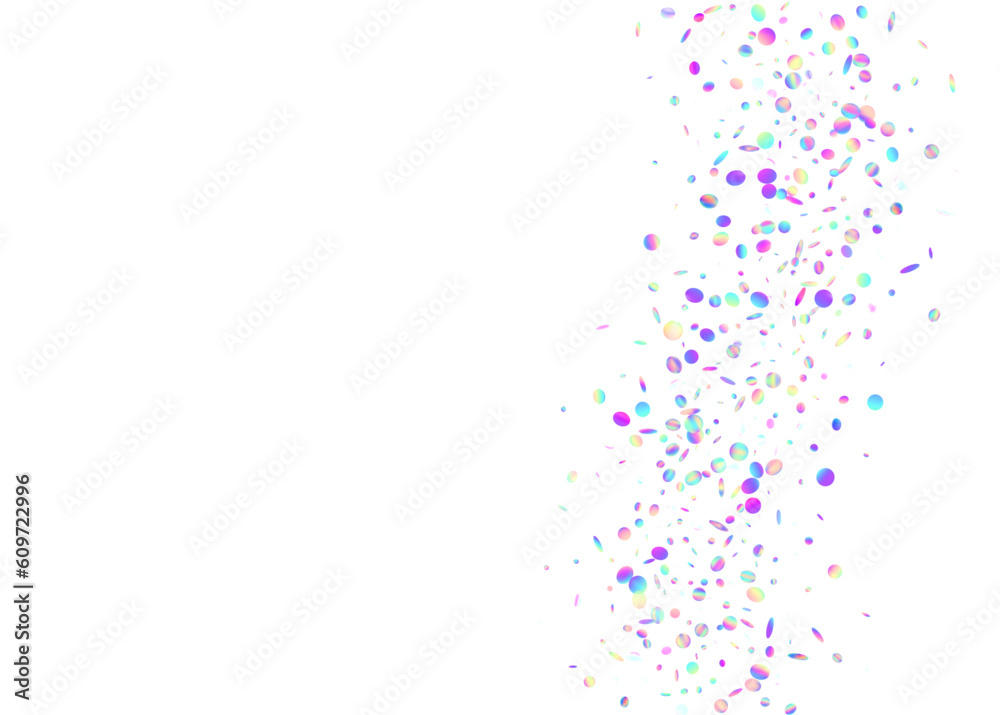 Rainbow Sparkles. Holographic Confetti. Birthday Texture. Modern Foil. Glitter Art. Violet Retro Tinsel. Shiny Element. Party Abstract Illustration. Pink Rainbow Sparkles