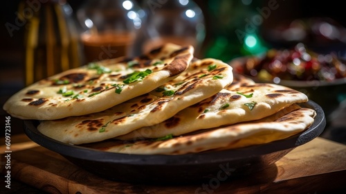 Indian naan bread ai generative photo