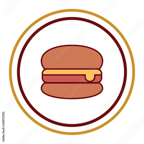 hamburger vector icon with white background