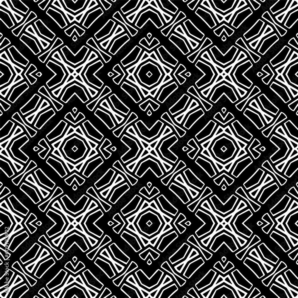 Vector monochrome pattern, Abstract texture for fabric print, card, table cloth, furniture, banner, cover, invitation, decoration, wrapping.seamless repeating pattern. Black  pattern.