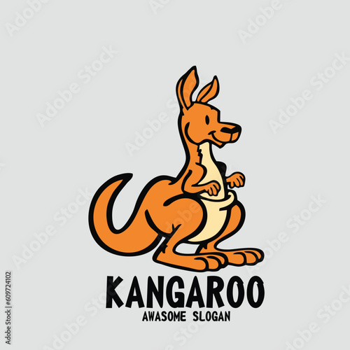 Design logo icon character mascot kangaroo