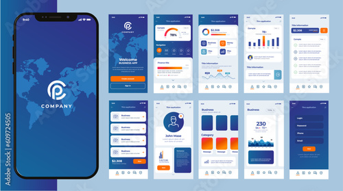 Mobile Application Design Templates Set
