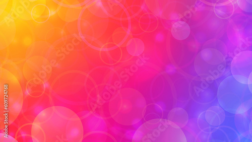 abstract colorful vibrant yellow blue purple orange and blue bokeh light effect background