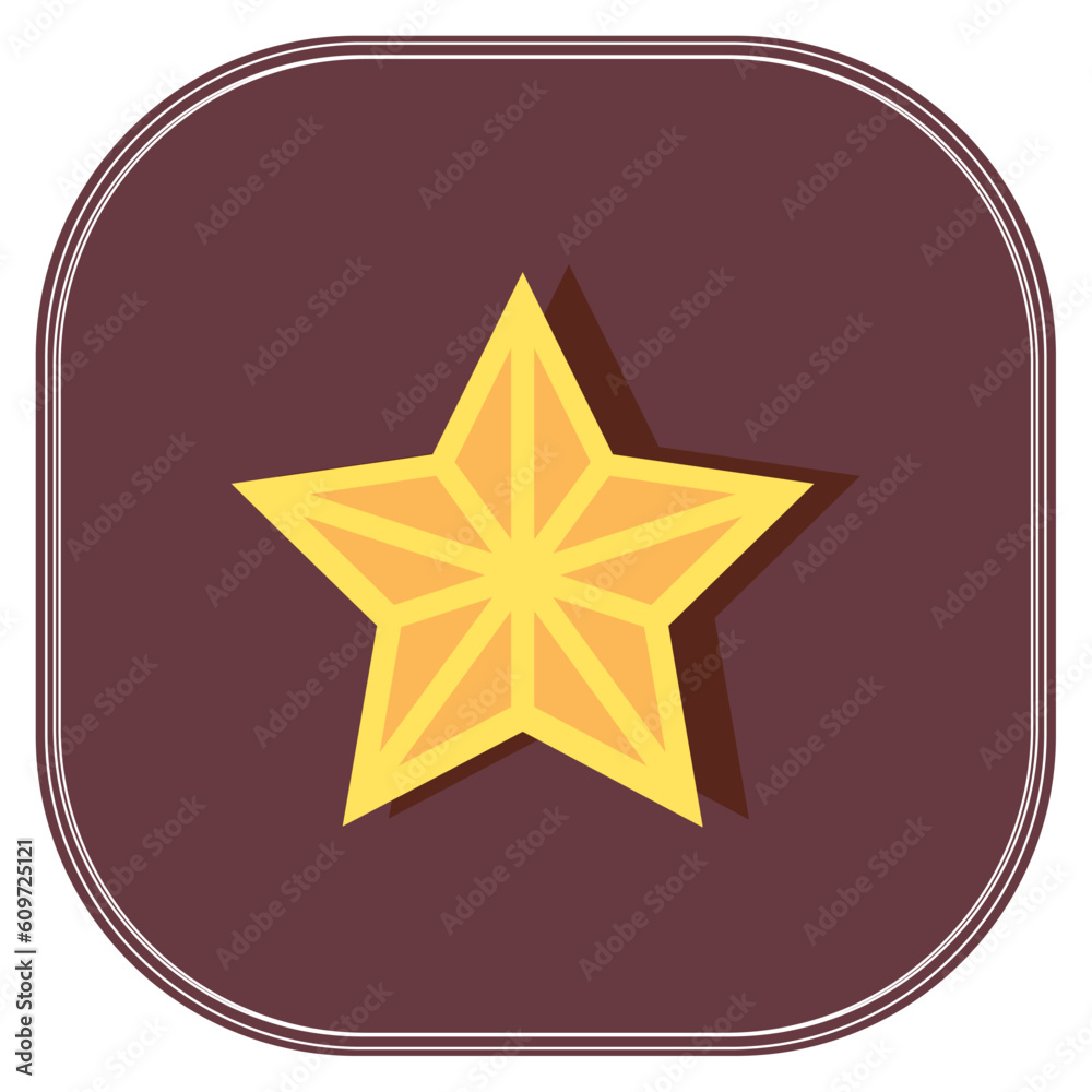 vector image christmas star icon with brown background vector image christmas star icon with brown background