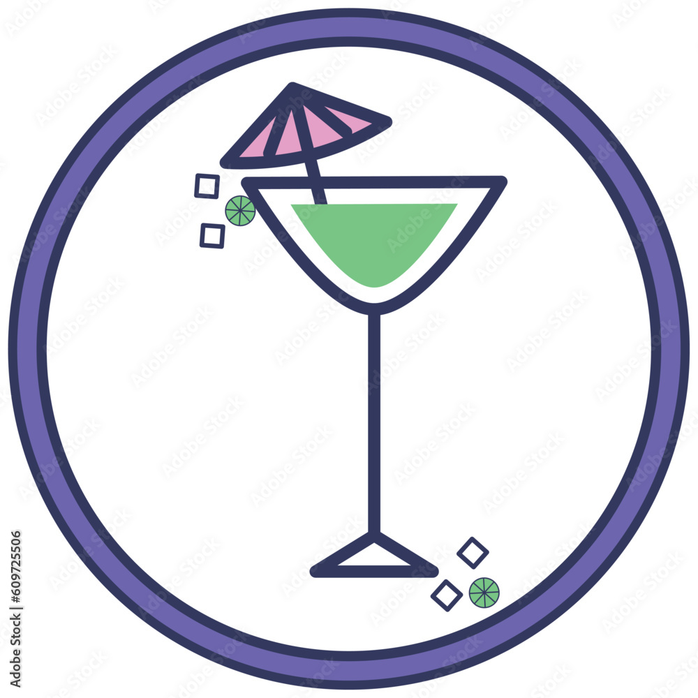 drink icon vector image with white background and purple border drink icon vector image with white background and purple border