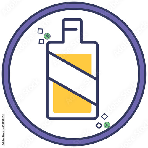 drink icon vector image with white background and purple border