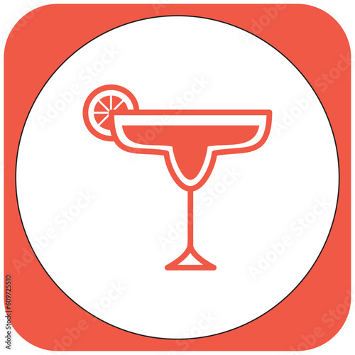 vector image drink icon orange color with white background