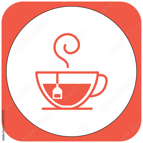 vector image drink icon orange color with white background