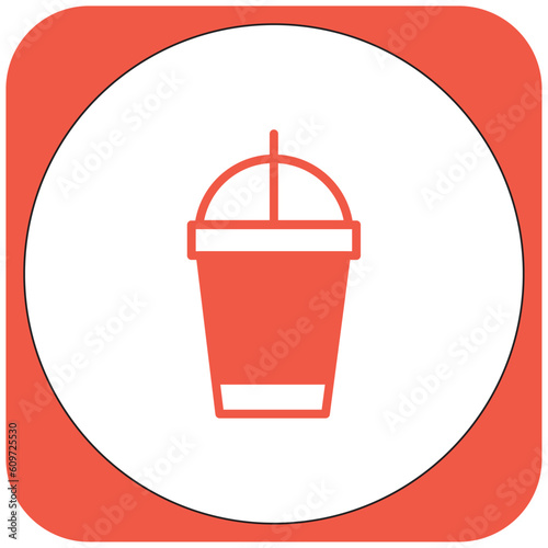 vector image drink icon orange color with white background