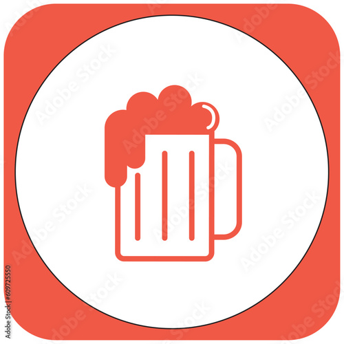 vector image drink icon orange color with white background