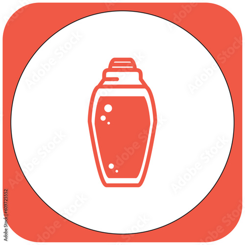 vector image drink icon orange color with white background