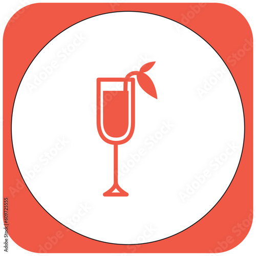 vector image drink icon orange color with white background