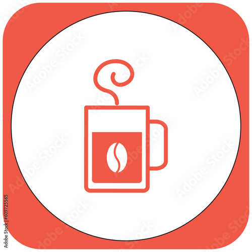vector image drink icon orange color with white background