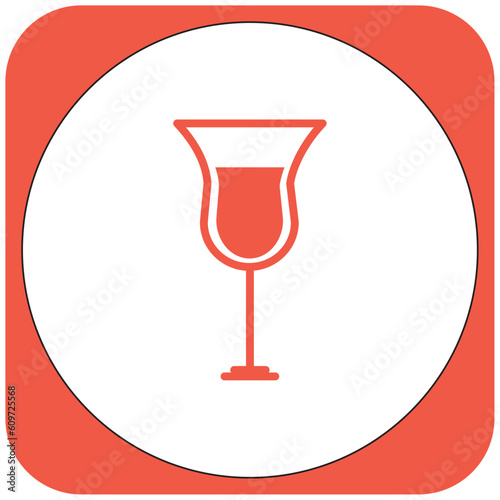 vector image drink icon orange color with white background