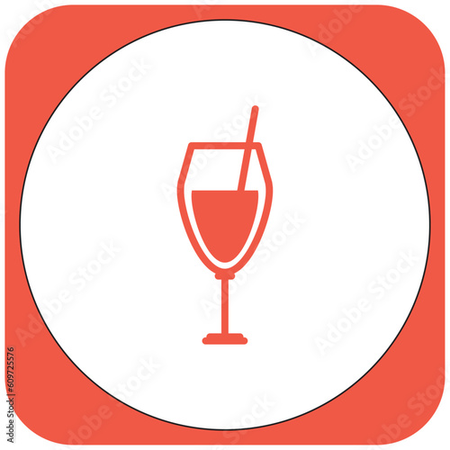 vector image drink icon orange color with white background