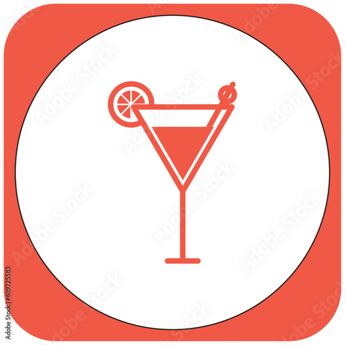 vector image drink icon orange color with white background
